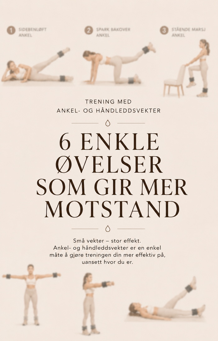 Ankel- og håndleddsvekter i silikon med mesh-pose fra Cama Reform