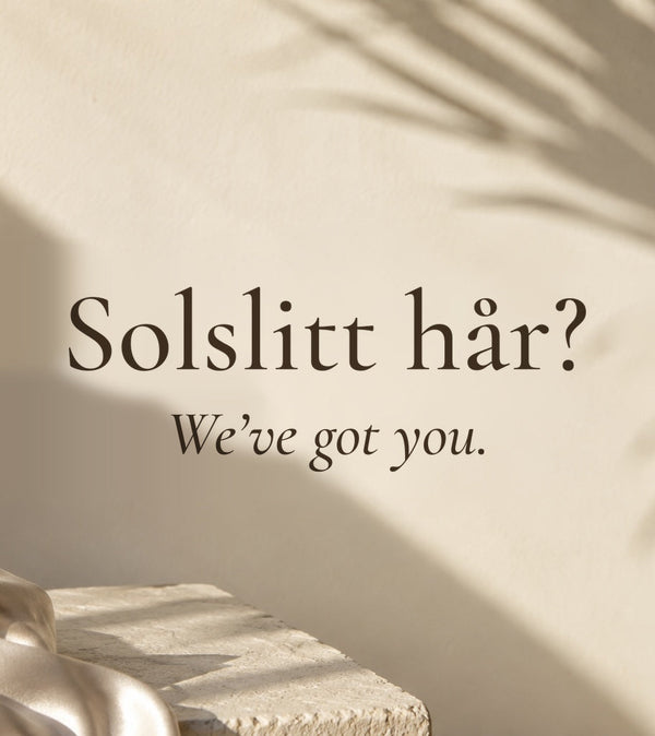 Solslitt hår etter sommeren – hårpleie med silkestrikk og silkeputetrekk fra Cama Reform