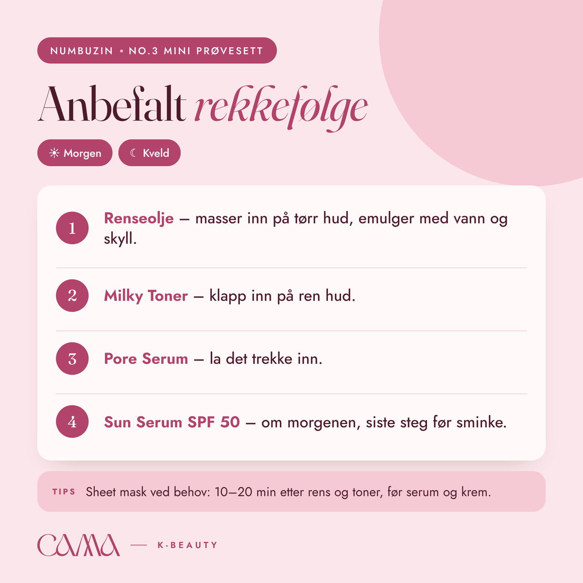 Numbuzin No.3 Mini Prøvesett – Glattere Hud & Porer
