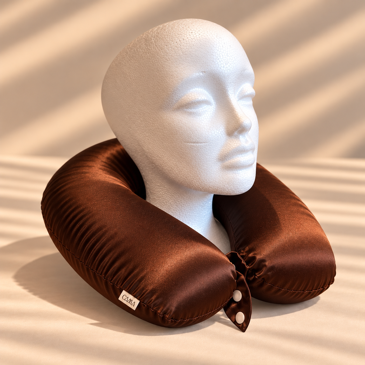 Memory Foam Travel Pillow with Mulberry Silk
