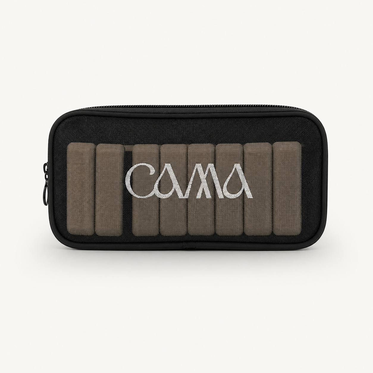 Close-up of adjustable ankle and wrist weights with CAMA logo