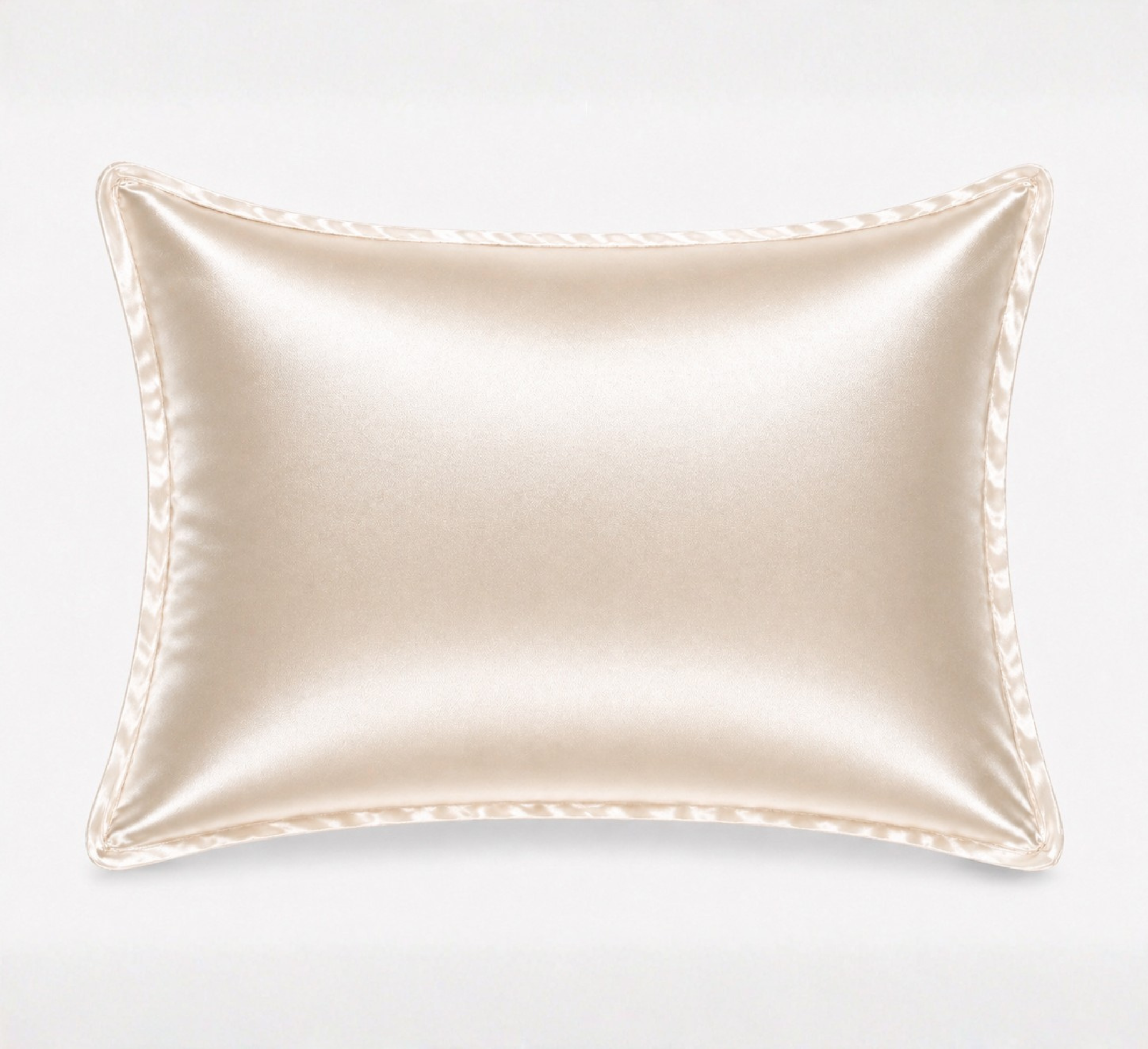 Champagne mulberry silk pillowcase with Oxford border from CAMA Reform