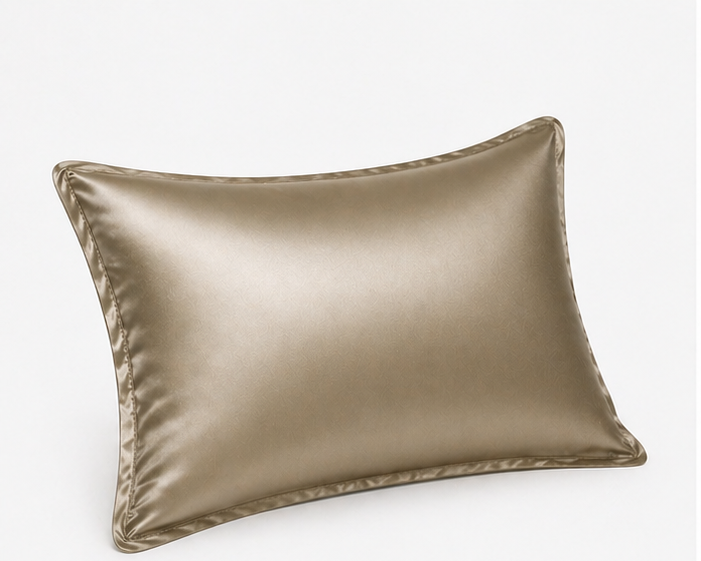 Khaki mulberry silk pillowcase Oxford style 25 momme luxury