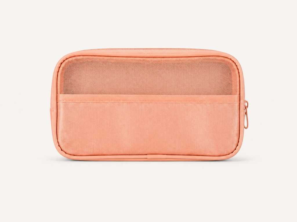 Open mesh storage pouch designed for pilates and travel essentials